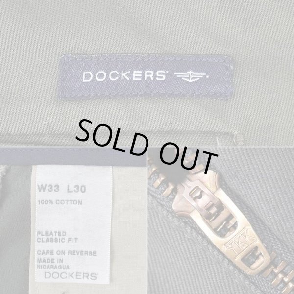 画像4: 00's DOCKERS 2タック チノトラウザー "W33 L30 / OLIVE" (4)