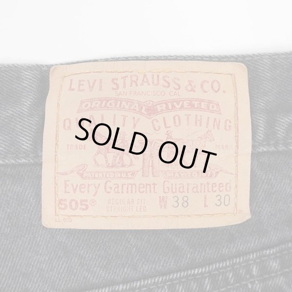 画像3: Early 00's Levi's 505 ブラックデニムパンツ "MADE IN USA / W38 L30" (3)