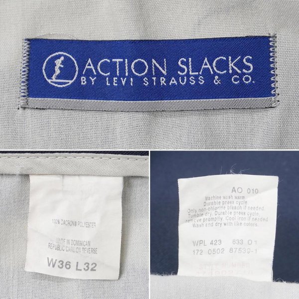 画像3: Early 00's Levi's アクションスラックス "NAVY / W36 L32" (3)
