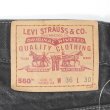 画像3: 90's Levi's 560 ブラックデニムパンツ "W36 L30" (3)