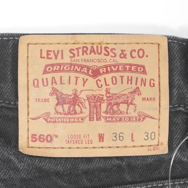 画像3: 90's Levi's 560 ブラックデニムパンツ "W36 L30" (3)