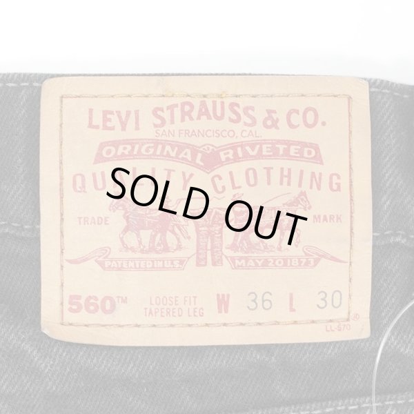画像3: 90's Levi's 560 ブラックデニムパンツ "W36 L30" (3)