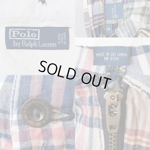 画像3: 00's Polo Ralph Lauren マドラスチェック柄 パッチワークショーツ (3)