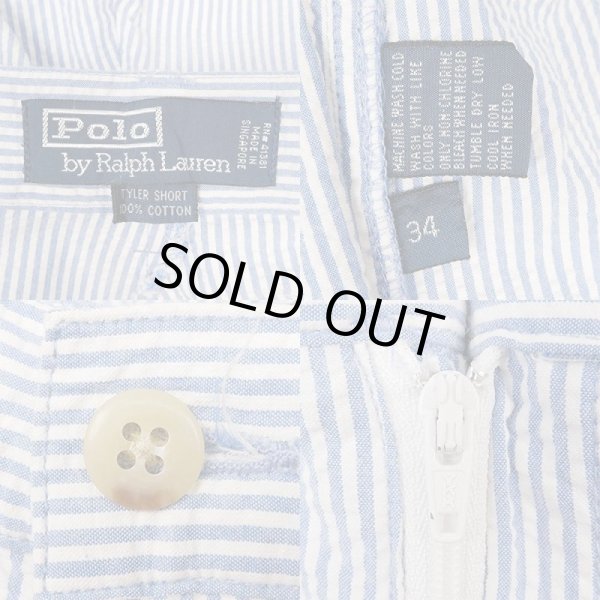 画像3: 90's Polo Ralph Lauren 2タック シアサッカーショーツ "TYLER SHORT" (3)