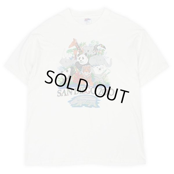 画像1: 90's SANDIEGO ZOO スーベニアTシャツ "White / Hanes BEEFY body" (1)