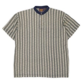 60’s〜 ARTEX カラーフロッキー\"DELAWARE\"色ネイビー サイズM 60's ARTEX ヘンリーネック S/S スウェットシャツ “フロッキー