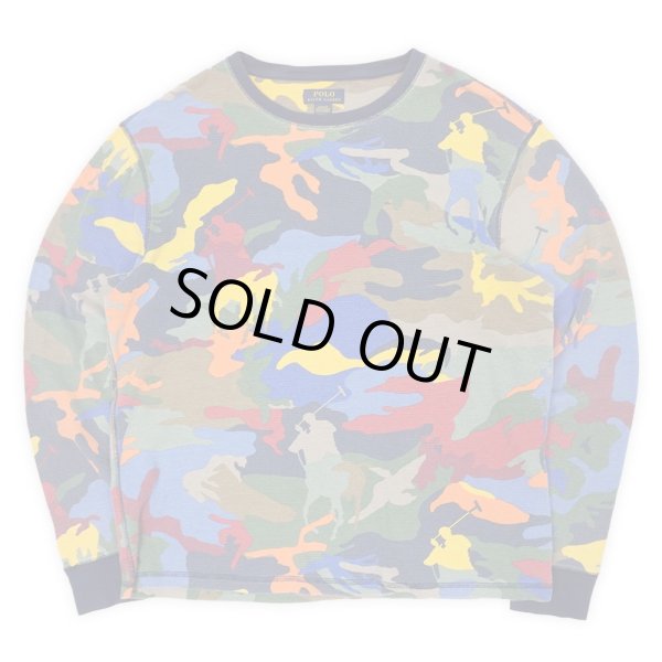 画像1: 00's Polo Ralph Lauren L/S 総柄サーマル “Camouflage” (1)