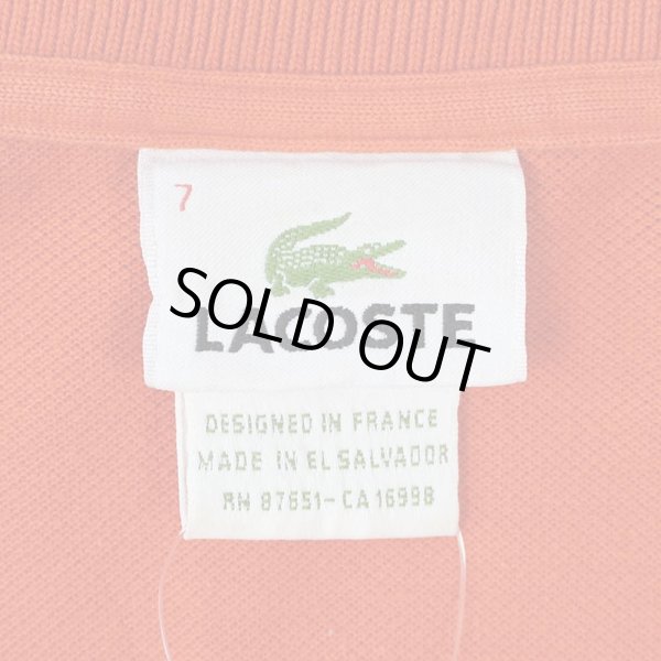 画像2: 90-00's LACOSTE ポロシャツ "DESIGNED IN FRANCE / ORANGE" (2)