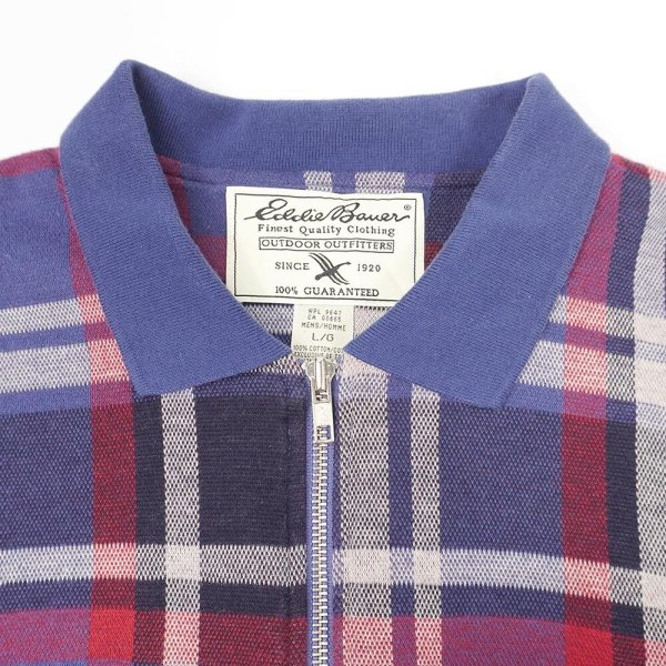 画像3: 90's Eddie Bauer L/S ハーフジップポロシャツ (3)