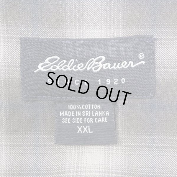 画像2: Early 00's Eddie Bauer オンブレチェック柄 コットンワークシャツ (2)