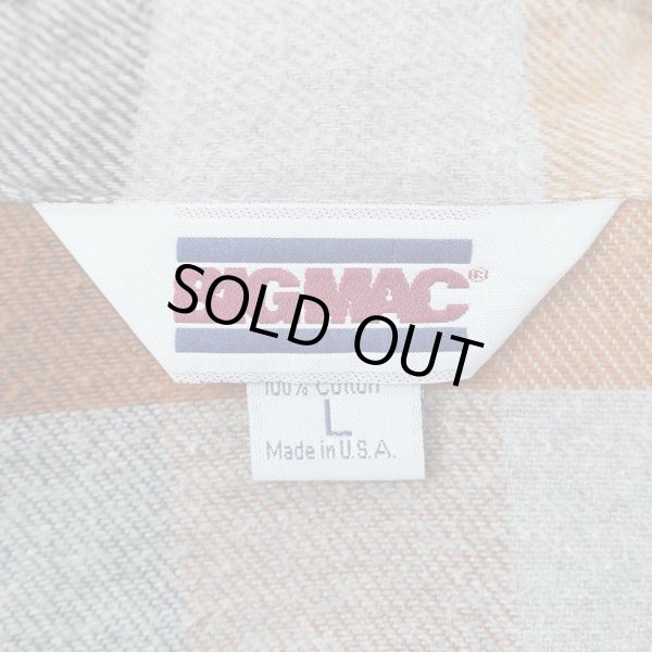 画像2: 80's BIG MAC ブロックチェック柄 ヘビーネルシャツ "MADE IN USA" (2)