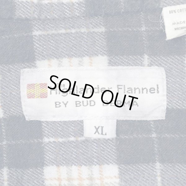 画像2: 80's Highlander Flannnel by BUD BERMA プリントネルシャツ "Navy Plaid" (2)
