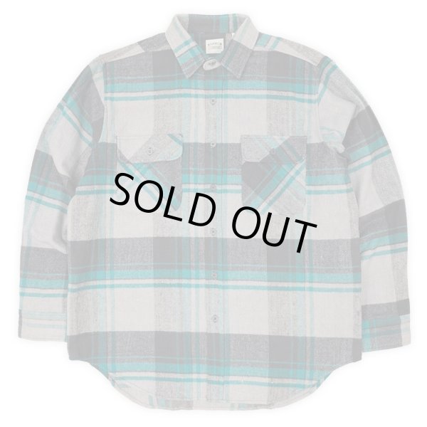 画像2: 90-00's FIVE BROTHER ヘビーネルシャツ "DEADSTOCK / Black Plaid" (2)