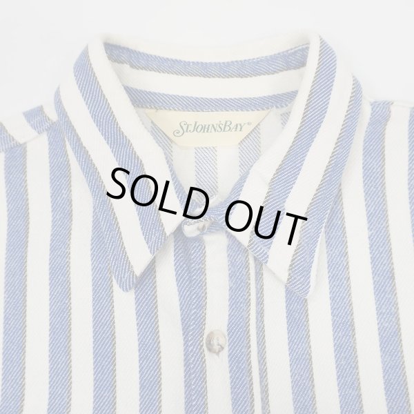 画像3: 90's ST JOHN'S BAY マルチストライプ柄 ヘビーネルシャツ (3)