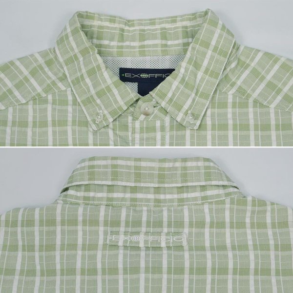 画像3: 00's EXOFFICIO S/S シアサッカー ボタンダウンシャツ (3)