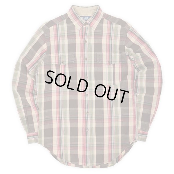 画像1: 00's Polo Ralph Lauren コットンワークシャツ (1)