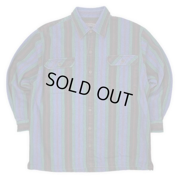 画像1: 90's ROUNDTREE & YORKE マルチストライプ柄 ヘビーネルシャツ (1)