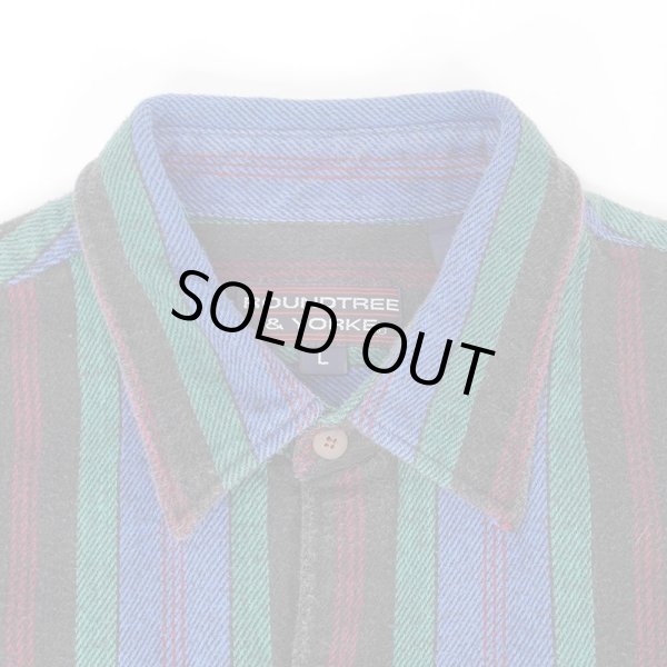 画像3: 90's ROUNDTREE & YORKE マルチストライプ柄 ヘビーネルシャツ (3)