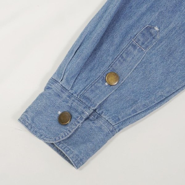 画像4: 90's ROBERT STOCK フーディー ダンガリーシャツ (4)