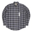 画像1: 90's Great Land フランネルボタンダウンシャツ “Black Plaid / DEADSTOCK” (1)