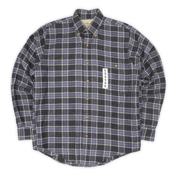 画像1: 90's Great Land フランネルボタンダウンシャツ “Black Plaid / DEADSTOCK” (1)
