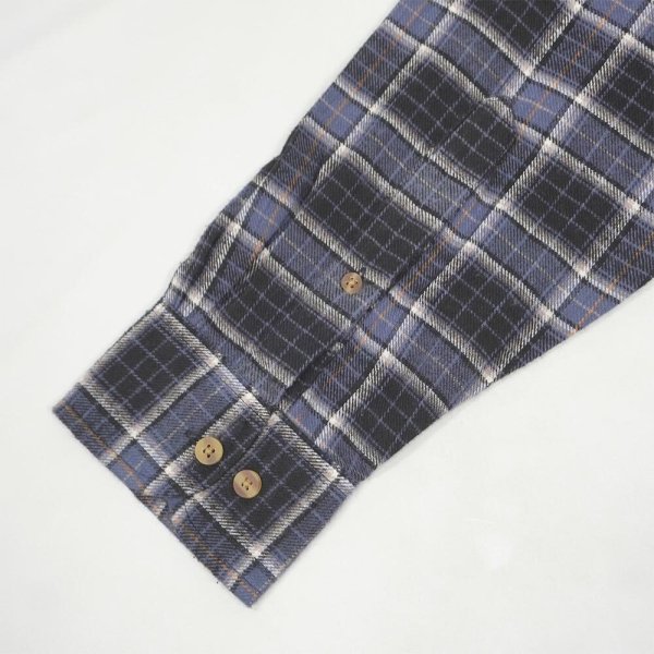 画像4: 90's Great Land フランネルボタンダウンシャツ “Black Plaid / DEADSTOCK” (4)