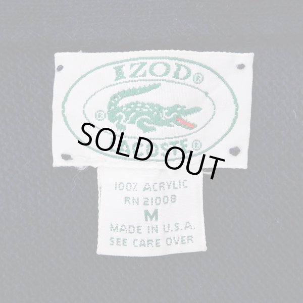 画像3: 80's IZOD LACOSTE アクリルカーディガン “NAVY / MADE IN USA” (3)