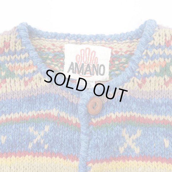 画像3: 90's AMANO ウールニット カーディガン (3)