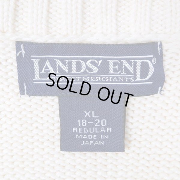 画像2: 90's LANDS' END タートルネック コットンニット (2)