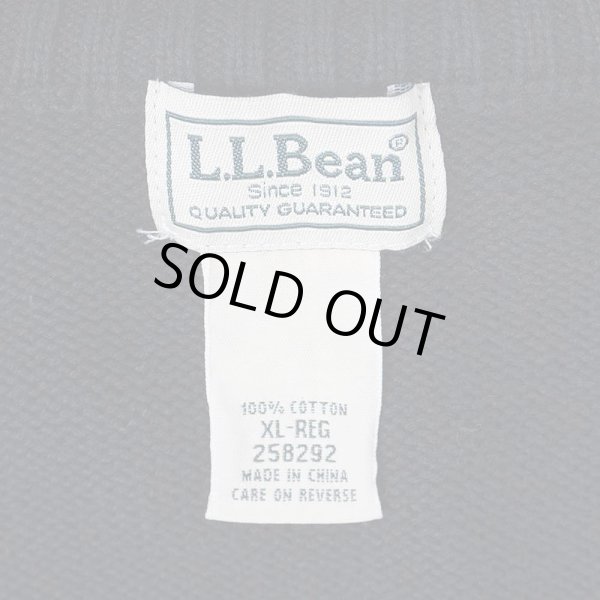 画像2: 00's L.L.Bean コットンドライバーズニット “BLACK” (2)