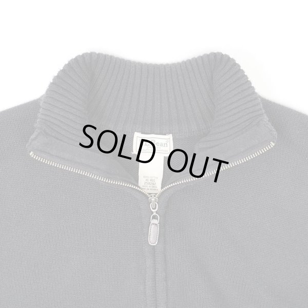 画像3: 00's L.L.Bean コットンドライバーズニット “BLACK” (3)