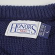 画像2: 90's HONORS ケーブル編み コットンニット "MADE IN USA" (2)