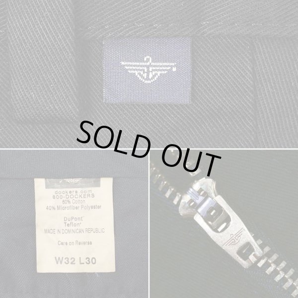 画像4: 00's DOCKERS 2タック チノトラウザー "BLACK / Stain Difender" (4)