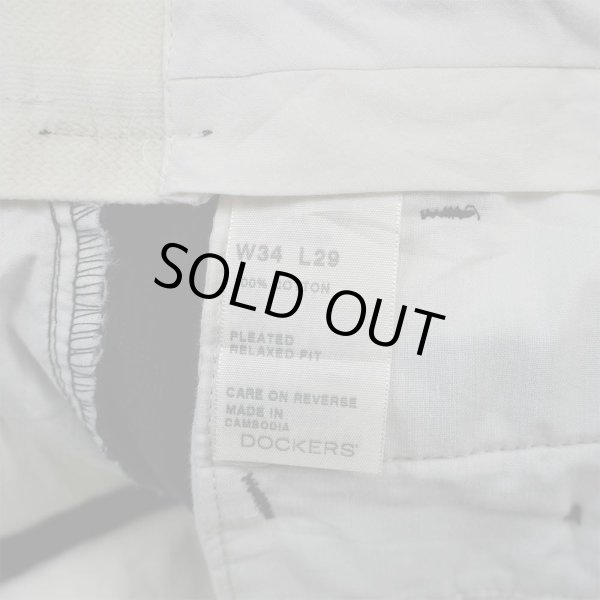 画像4: 00's DOCKERS 2タック コーデュロイトラウザー "BLACK / W34 L29" (4)