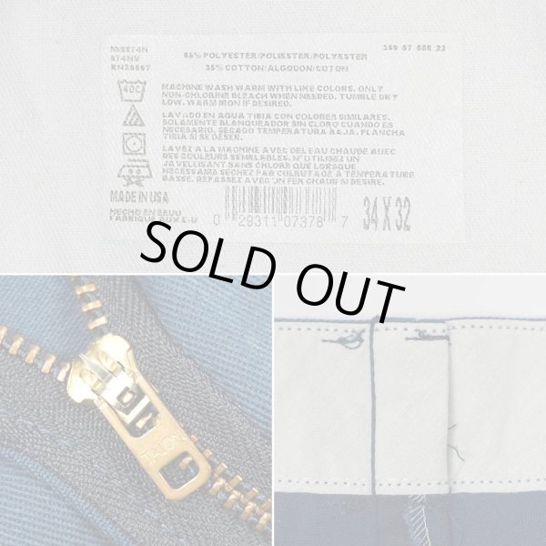 画像4: 90's Dickies 874 ワークパンツ "MADE IN USA / NAVY / W34 L32" (4)