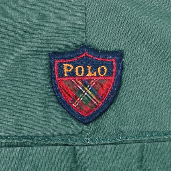 画像3: 90's Polo Ralph Lauren 2タック ポプリントラウザ― "MADE IN USA / GREEN" (3)