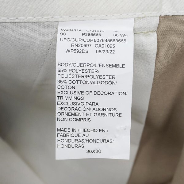 画像4: 00's Dickies 6ポケット カーゴワークパンツ "KHAKI / W36 L30 / DEADSTOCK" (4)