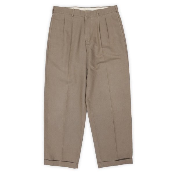 画像1: Early 00's L.L.Bean 2タック リネンコットントラウザー (1)