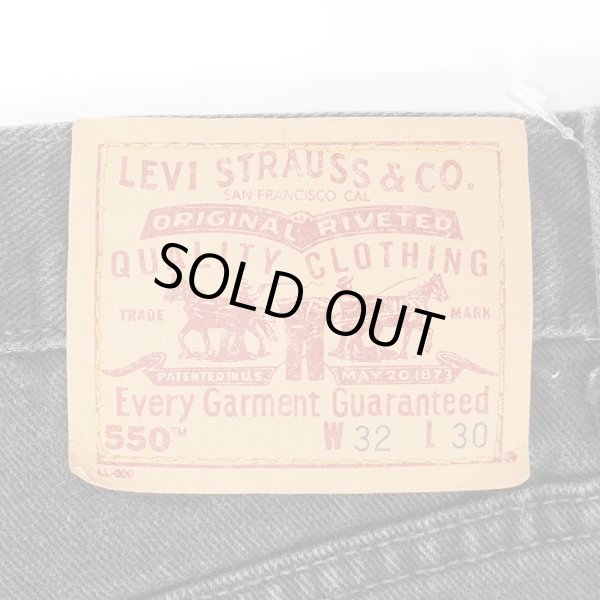 画像3: 90's Levi's 550 ブラックデニムパンツ "MADE IN USA / W32 L30" (3)