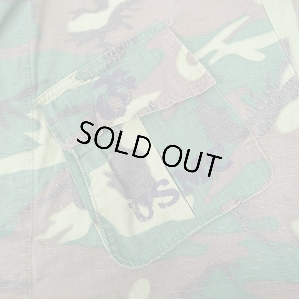 画像4: 60's USMC ERDL ジャングルファティーグジャケット "グリーンリーフカモ / LARGE-SHORT" (4)