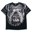 画像1: 90-00's LIQUID BLUE オールオーバープリントTシャツ "CATS SUCK BULLDOG" (1)