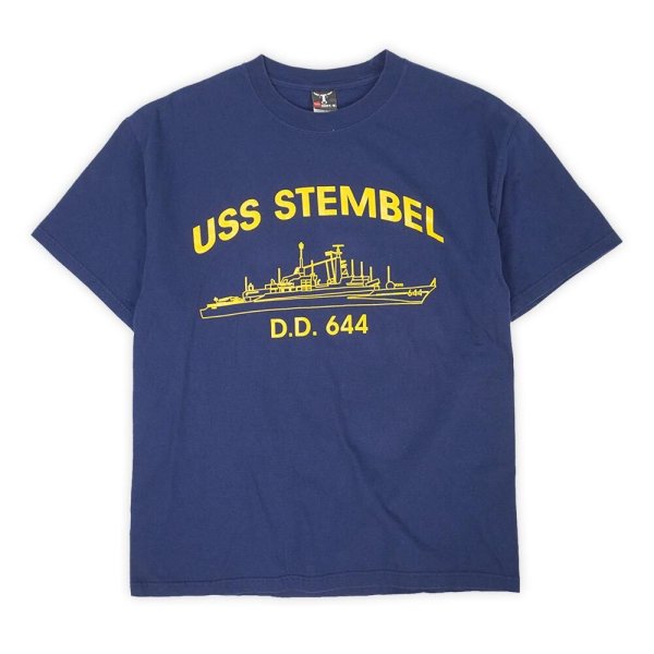 画像1: 00's USS STEMBEL プリントTシャツ (1)