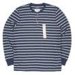 画像1: 00's ST JOHN'S BAY ボーダー柄 ヘンリーネック カットソー "DEADSTOCK" (1)