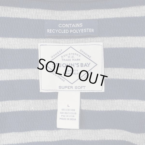 画像2: 00's ST JOHN'S BAY ボーダー柄 ヘンリーネック カットソー "DEADSTOCK" (2)