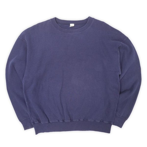 画像1: 90's unknown サーマルカットソー "MADE IN USA / FADE NAVY" (1)