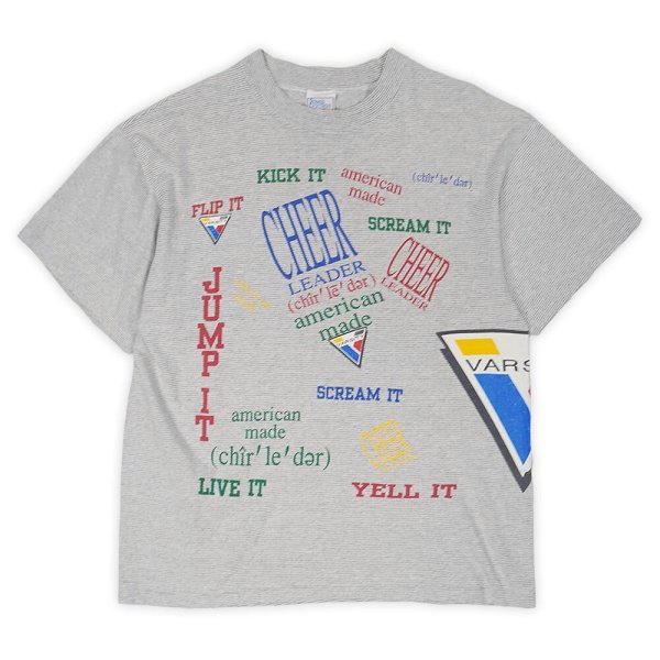 画像1: 90's PREMIER SPORTSWEAR マルチプリント ボーダーTシャツ "MADE IN USA" (1)