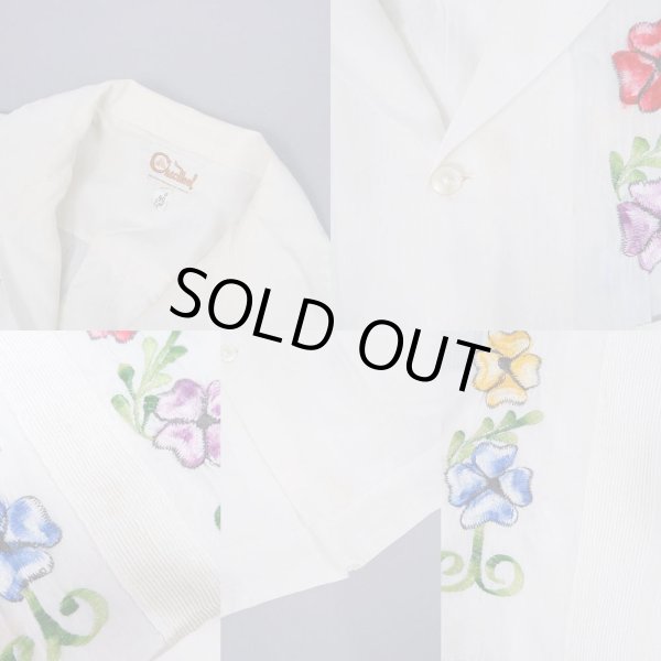 画像4: 70's Chacmool 刺繍入り キューバシャツ "AS-IS" (4)