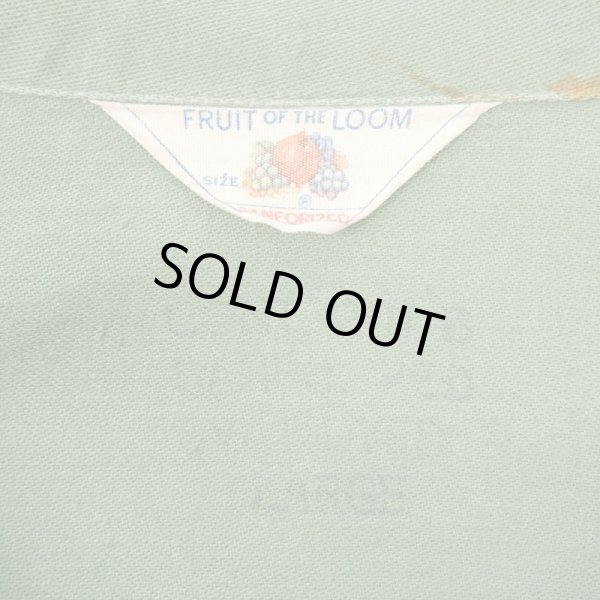 画像3: 60's Fruit of the loom コットンサテン ユーティリティシャツ (3)