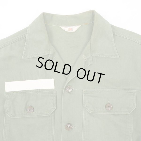 画像4: 60's Fruit of the loom コットンサテン ユーティリティシャツ (4)