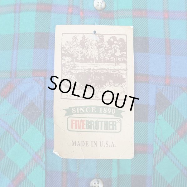 画像3: 90's FIVE BROTHER プリントネルシャツ “DEADSTOCK / MADE IN USA” (3)